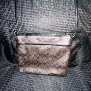 Authentic Brown Coach File Bag